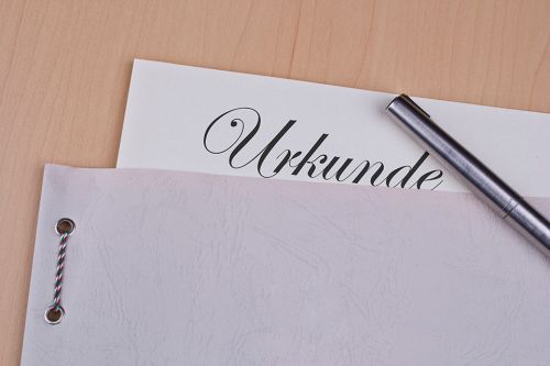 Foto: Urkunde